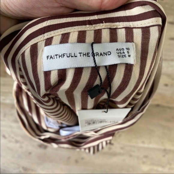 Faithfull the Brand Tramonti Striped wrap skirt M - Picture 14 of 16